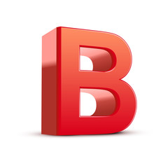 3d red letter B