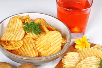 flavored and original potato chips
