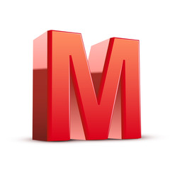 3d red letter M