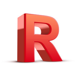 3d red letter R