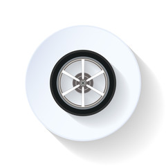 Wheel flat icon