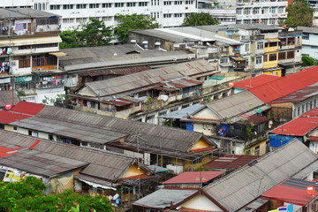 Slum area in Bangkok