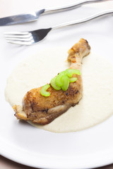 chicken leg with celery sauce