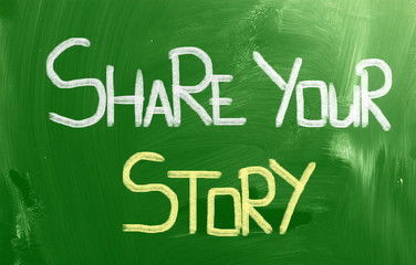 Obraz premium Share Your Story Concept