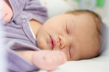 Cute newborn baby sleeping