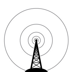 Fototapeta na wymiar vector radio tower broadcast