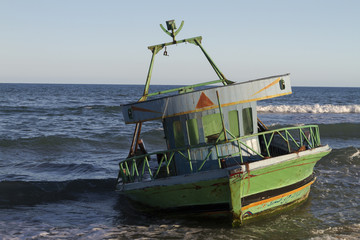 Boat destroyed