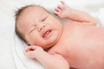 crying newborn baby girl