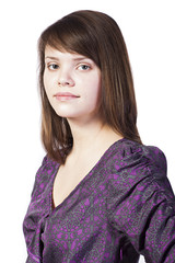positive young woman isolated