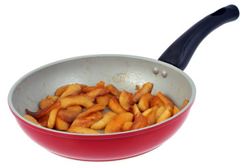 Poêle de pommes caramélisées