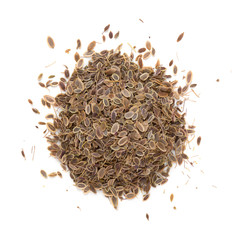 Heap dill seed isolated on white background