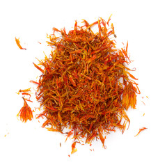 Fototapeta premium Heap saffron isolated on white background