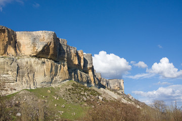 A great massif under the clear blue Crimean sky