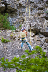 Obraz premium Female climber