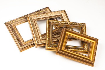 Set of vintage frame, isolated on white background