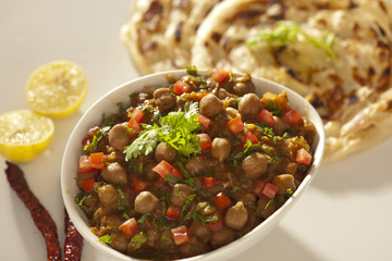 Paratha with sprout masala.