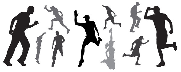 Vector silhouette of a man.