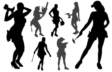 Vector silhouette of a man.