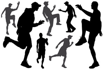 Vector silhouette of a man.