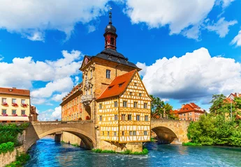 Abwaschbare Fototapete Rathaus in Bamberg, Deutschland © Scanrail