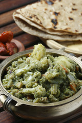 Mixed Vegetable Saag – a curry made from assortment of vegetable