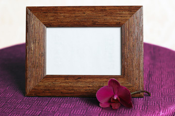 Picture frame and orchid