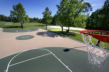 Outdoor Basketball Court - Powered by Adobe