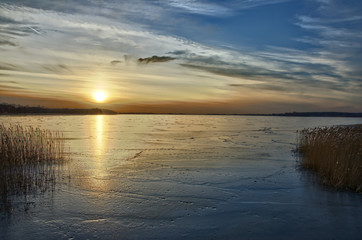 Frozen lake