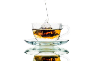 cup of tea isolated on white background