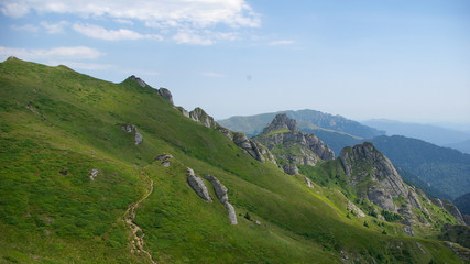 Alpine landscape in Ciucas mountains, Romania.