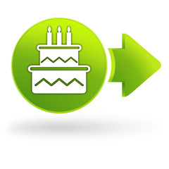 anniversaire sur symbole web vert
