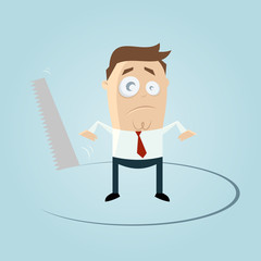 gefahr business mann säge