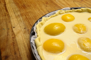 Home made peach tart