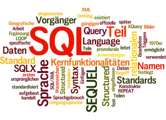 SQL (Datenbank, Training, Daten) - obrazy, fototapety, plakaty