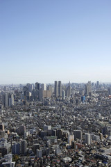 Fototapeta premium Aerial view of Shinjuku subcenter areas