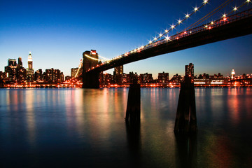 Manhattan skyline from Brooklyn Bridge