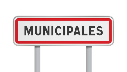 Obraz premium Panneau - Municipales
