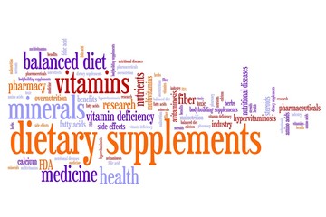 Dietary supplements - conceptual word cloud