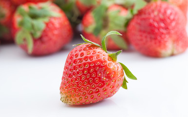 Strawberry on white background