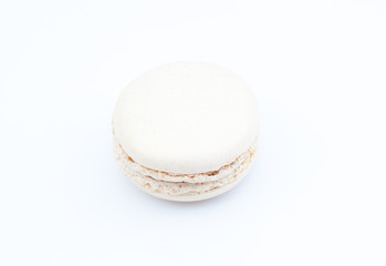 colorful macaroon on white background