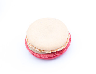 colorful macaroon on white background