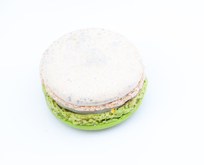 colorful macaroon on white background