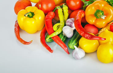 Healthy Organic Raw Vegetables. Food ingredient. Background
