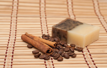 Spa soap, coffee and cinnamon