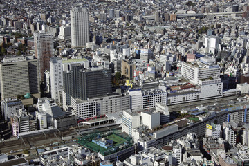 Aerial view of Ikebukuro areas