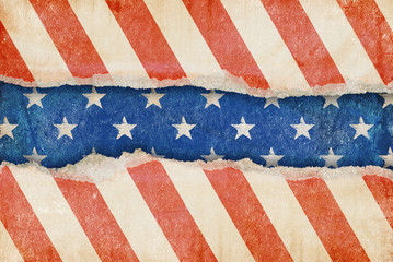 Grunge patriotic flag background.