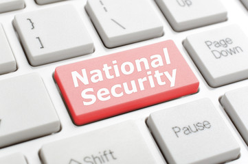 National security on keyboard