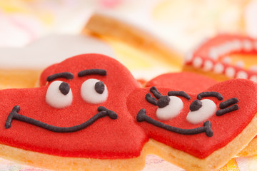 couple in love - gingerbread hearts