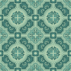 Seamless colourful ornament tiles