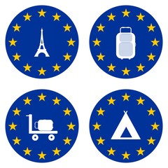 Voyages dans 4 drapeaux européens